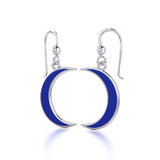 Wish Upon the Enchanting Silver Crescent Moon with Inlaid Earrings TER1743 - Jewelry