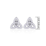 Trinity Knot Silver Post Earrings TER1747 - Jewelry