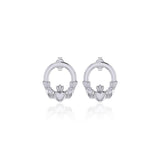Irish Claddagh Silver Post Earrings TER1752 - Jewelry