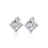 Irish Celtic Knot Sterling Silver Post Earrings TER1756 - Jewelry