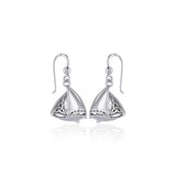 Celtic Knots Silver Sailboat Hook Earrings TER1760