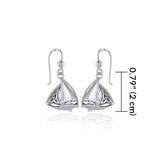 Celtic Knots Silver Sailboat Hook Earrings TER1760 - Jewelry