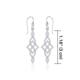 Irish Celtic Knot Sterling Silver Hook Earrings TER1761 - Jewelry