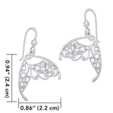 Butterfly Wing Silver Earrings TER1783 - Jewelry