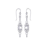 Celtic Moon Woven Design Silver Earrings TER1795