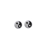 Yin Yang Silver Post Earrings TER1797