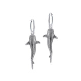 Small Whale Shark Silver Hoop Earrings TER1799