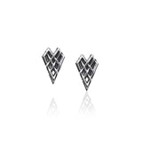 Celtic Knotwork Triangle Silver Post Earrings TER1804
