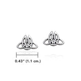Celtic Twin Trinity Knot Silver Post Earrings TER1806 - Jewelry
