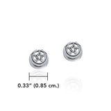 Star and Crescent Moon Silver Post Earrings TER1816 - Jewelry