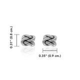 Celtic Knot Rope Silver Post Earrings TER1817 - Jewelry