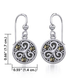 Celtic Spiral Triskele Silver Earrings with marcasite TER1827 - Jewelry