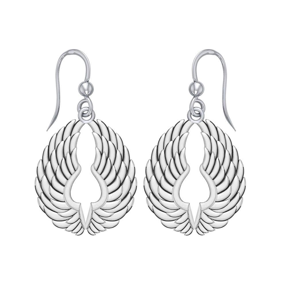 Sterling Silver Angel Wings Earrings TER1828 - Jewelry