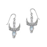 Goddess with Crescent Moon Silver Earrings with Gemstone TER1829 - Jewelry