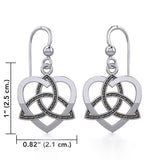 Marcasite Trinity in Heart Silver Earrings TER1839 - Jewelry