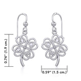 Lucky Four Leaf Clover Silver Earrings TER1842 - Jewelry