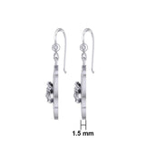 Trinity in Heart with Rose Silver Earrings TER1850 - Jewelry