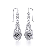 Celtic Trinity Rose Silver Earrings TER1851