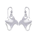 Small Manta Ray Silver Earrings TER1874 - Jewelry