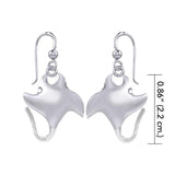 Small Manta Ray Silver Earrings TER1874 - Jewelry