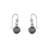Nautical Monkey Fist Knot Silver Earrings TER1886