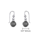 Nautical Monkey Fist Knot Silver Earrings TER1886 - Jewelry
