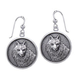 Wonderful Wolf Sterling Silver Earrings TER1894