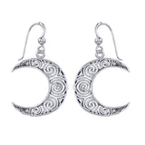 Brigid Ashwood  Spiral Crescent Moon Sterling Silver Earrings TER1895