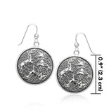 Celtic Triple Horses Silver Earrings TER1899 - Jewelry