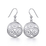Triskelion Spiral Sterling Silver Earrings TER1900