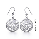 Triskelion Spiral Silver Earrings TER1900 - Jewelry