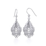 Celtic Peacock Tail Silver Earrings TER1915