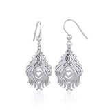 Celtic Peacock Tail Silver Earrings TER1915 - Jewelry