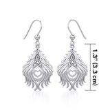 Celtic Peacock Tail Silver Earrings TER1915 - Jewelry