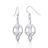 Celtic Trinity Knot Goddess Silver Earrings TER1917