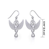 Winged Goddess Angel Silver Earrings TER1922 - Jewelry