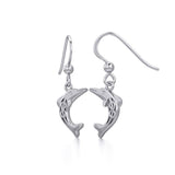 Celtic Joyful Dolphins Sterling Silver Earrings TER1924