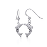 Celtic Joyful Dolphins Silver Earrings TER1924 - Jewelry