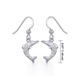 Celtic Joyful Dolphins Silver Earrings TER1924 - Jewelry