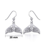 Celtic Knotwork Whale Tail Silver Earrings TER1929 - Jewelry