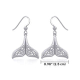 Celtic Knotwork Whale Tail Silver Earrings TER1936 - Jewelry