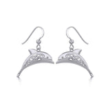 Celtic Joyful Dolphins Sterling Silver Earrings TER1951