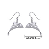 Celtic Joyful Dolphins Silver Earrings TER1951 - Jewelry