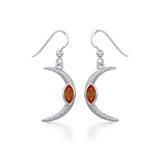 A Glimpse of the Crescent Moon's Beginning ~ Silver Jewelry Earrings TER1953 - Jewelry