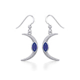 A Glimpse of the Crescent Moon's Beginning ~ Silver Jewelry Earrings TER1953 - Jewelry