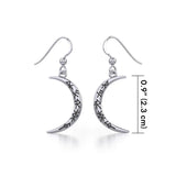 Crescent Moon with Bind Runes Earrings TER1955 - Jewelry