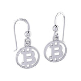 Bitcoin Sterling Silver Small Earrings TER1957 - Jewelry
