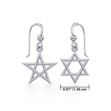 The Star Star Of David Earrings TER198 - Jewelry