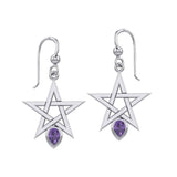 Five-Pointed Star Spirit Silver Earrings with Gemstone TER2035