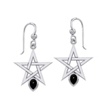 Five-Pointed Star Spirit Silver Earrings with Gemstone TER2035